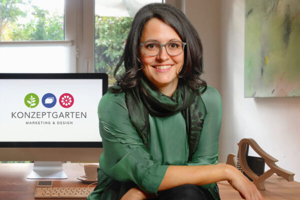 Katrin Hessler in Ihrem Büro im KONZEPTGARTEN