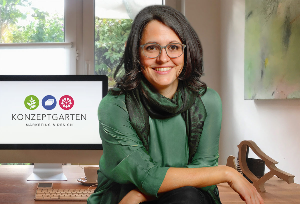 Katrin Hessler in Ihrem Büro im KONZEPTGARTEN