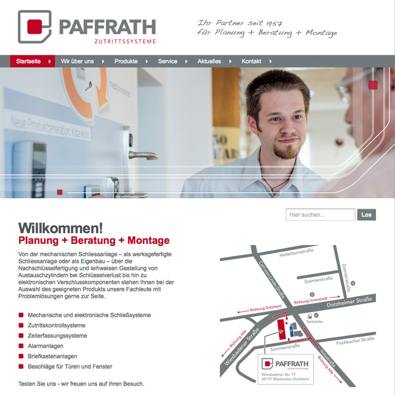 WordPress-Webseite für Paffrath GmbH in Wiesbaden