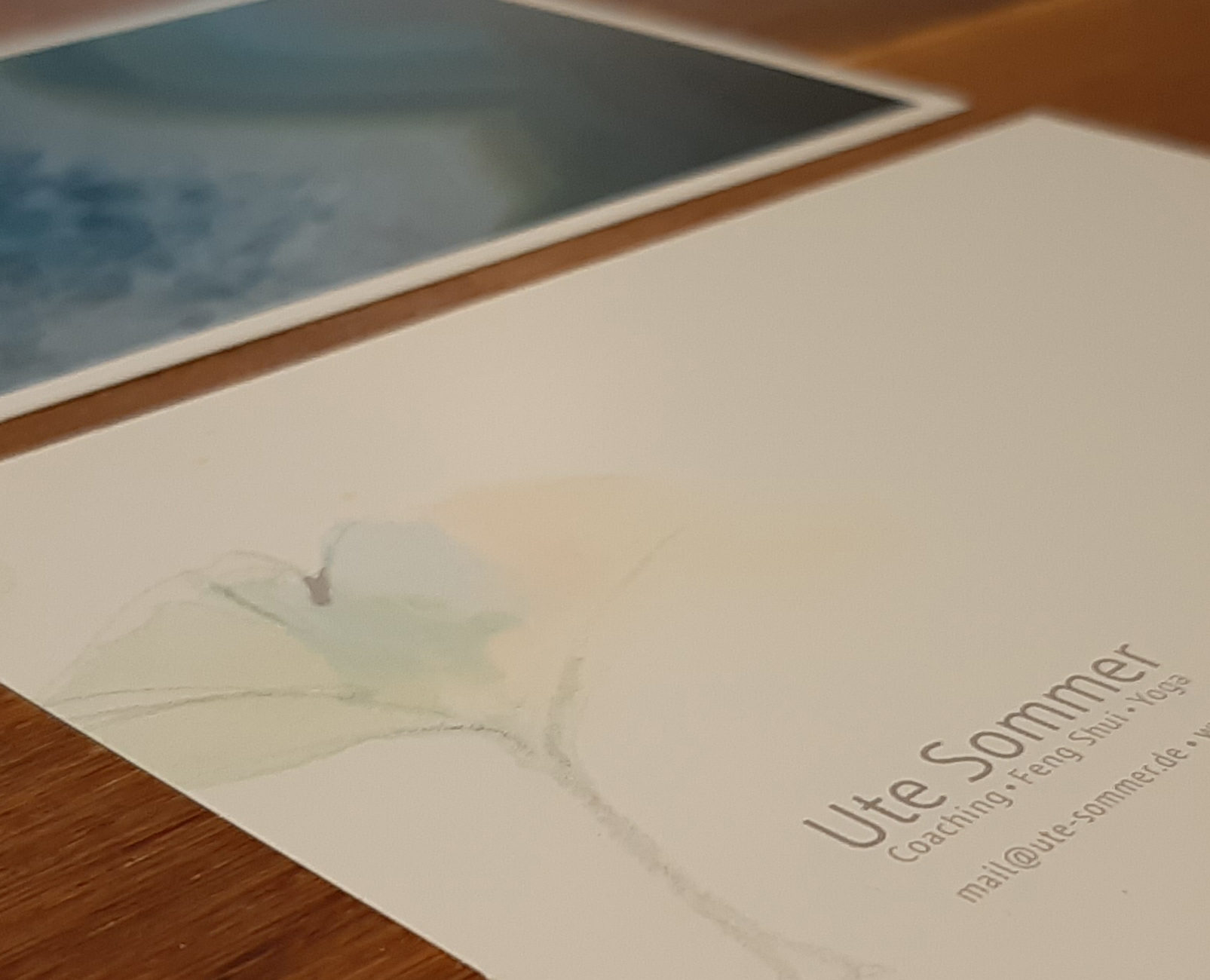 Vorder- und Rückseite einer fertig gedruckten Postkarte