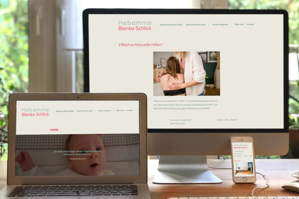 Webdesign für eine Hebamme