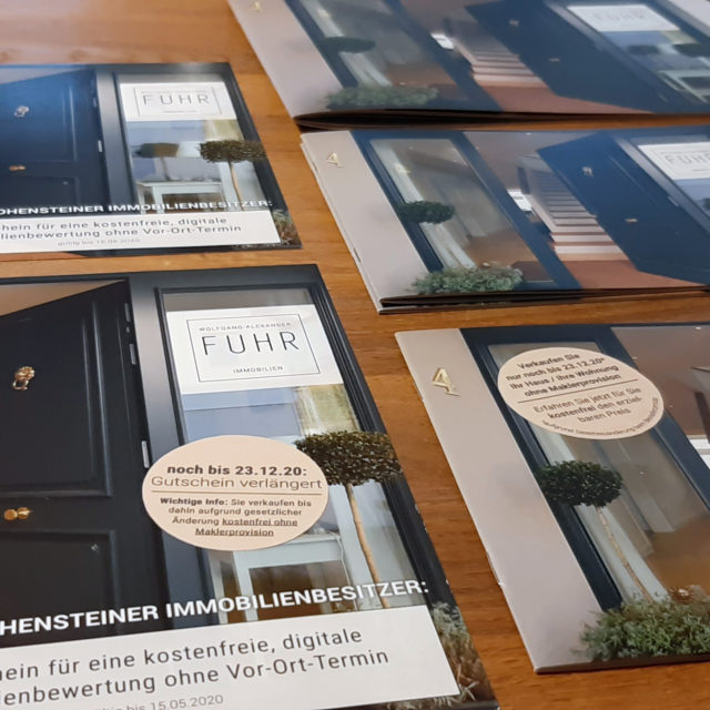 Grafikdesign von Broschüren und Werbe-Flyern