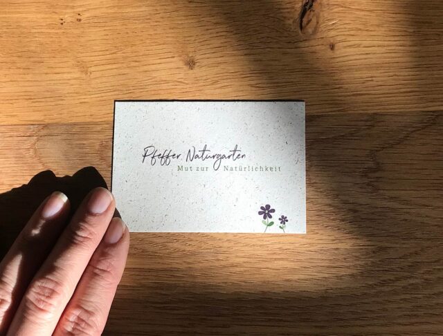 Visitenkarten von Pfeffer Naturgarten